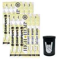 Herb Airtight Container Fresh Kettle with Organic Grape Ape Hemp Wraps Vegan Non-GMO 10 Count DC Crafts Nation - Metal