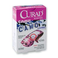 Curad Case Pink/Blue Fabric Camo Bandages - 600 Per Pack