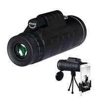 B-Qtech Monocular Telescope for Smartphone, High Powered 40x60 Monocular with Smartphone Holder & Compass & Tripod, Waterproof One-hand Focus for Bird Watching, Camping, Hiking, Match, Concert, Travel