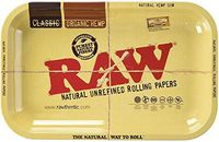Raw Metal Rolling Tray Small 11 x 7 Inch