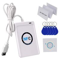 HFeng 13.56MHz RFID Copier Card Reader Writer NFC Programmer USB + Free SDK Software +5pcs S50 MF Cards + 5pcs UID Writable Keyfobs ACR122U