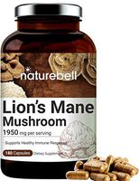 Lion's Mane Mushroom, 1950mg Per Serving, 180 Capsules, Strongly Supports Healthy Immune System, No GMOs.