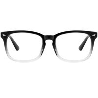 MEETSUN Blue Light Blocking Glasses, Anti Eye Strain Headache (Sleep Better),Computer Reading Glasses UV400 Transparent Lens (Black Clear Frame, 53)