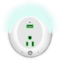 UMANOR Wi-Fi Smart Socket Camera Wireless Home Security with Multi-Color RGB Lights App Remote Monitoring Wi-Fi Spy Nanny Cameras (White)