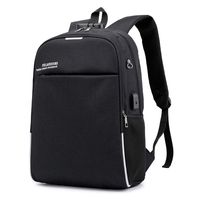 YASSUN Large-capacity Waterproof Computer Bag; Business Customs Backpack, External USB Charging Socket, Anti-theft, 15.6-inch, in Line with Office, Travel, Class, etc,(Black)
