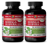 Organic Moringa Oil - MORINGA OLEIFERA EXTRACT 1200 - Cardiovascular 2 Bottles, 120 Capsules