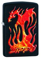 Zippo Flaming Dragon Design Pocket Lighter