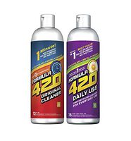Formula 420 Variety Pack : 1 Bottle Glass Metal Ceramic Pipe Original Cleaner 12 Oz. & 1 Bottle Formula 420 Daily Use Cleaner 16oz Concentrate Makes 28oz (2 Bottles Total)
