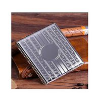 Cigarette Box Men's Creative Gift Cigarette Case Can Hold 20 Cigarettes, Titanium Alloy Cigarette Case Suitable For Smokers, Size 11 7.2 2.0 Cm, Silver ( Color : SilverB , Size : 11.0CM7.22.0 )