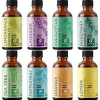 Essential Oils Set 100% Pure Therapeutic Grade - Aromatherapy Essential Lavender Tea Tree Eucalyptus Rosemary Lemongrass Peppermint Orange and Lemon Oils - Hair Skin Nails Natural Health and Beauty