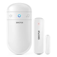 Door Chime, 500ft Operating Range 52 Chimes Adjustable Volume with Mute Mode LED Indicators 1 Plug-in Receiver 1 Magnetic Sensor for Home Office - Model M508+D017