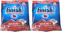 Finish Max in 1 Powerball Ultra Degreaser with Lemon Scent, Dishwasher Detergent Tablets - Dish Tabs, 43 Count (Pack of 2)