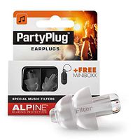 Alpine PartyPlug Music Ear Plugs – Noise Reduction Ear Plugs for Concerts, Parties and Festivals - Hypoallergenic Reusable Musician Ear Plugs for Noise Reduction, Transparent
