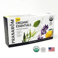 Pranarom Top 5 Essential Oils Kit (5x5ml), Certified USDA Organic and EcoCert