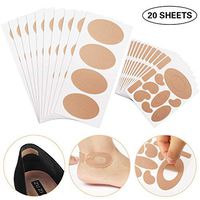 150 Pieces Moleskin Tape Flannel Adhesive Pads Heel Stickers Blister Prevention Pads Anti-wear Heel Pads for Feet Fabric Padding, 12 Shapes