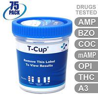 MiCare [75pk] - 6-Panel Multi Drug Test Cup (AMP/BZO/COC/mAMP/OPI/THC with A3) #MI-TDOA-264A3