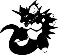 POKEMON ANIME NIDOKING VINYL STICKERS SYMBOL 5.5" DECORATIVE DIE CUT DECAL FOR CARS TABLETS LAPTOPS SKATEBOARD - BLACK