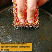 Landyta Chainmail Scrubber Silicone Cast Iron Cleaner Stainless Steel