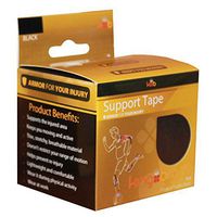 KB Support Tape - Continuous Roll - 16FT - Black - Shin Splints, Rotator Cuff Tears, Meniscus Tears, Plantar Fasciitis, Golfer's Elbow, Tennis Elbow, Achilles Tendonitis, Hamstring Strains and More