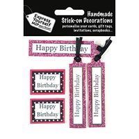 Happy Birthday Tags Card Toppers