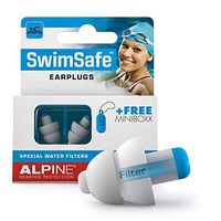 Alpine SwimSafe Swimming Ear Plugs - Waterproof Ear Plugs for Swimming - Keeps Water Out and Prevents Swimmer’s Ear - Comfortable Hypoallergenic Swim Ear Plugs - Reusable Earplugs for Swimming - Adult
