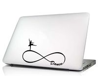 Laptop MAC Decal Dance Ballet forever infinite symbol VINLY sticker Mac skin flower inspirational art rhythm dancer decal