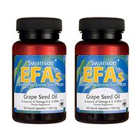 Swanson Grape Seed Oil 500 Milligrams 60 Liq Capsules (2 Pack)