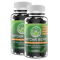 Matcha Bears Matcha Infused Gummy Vitamin & Supplement Made with Ceremonial Grade Green Tea Matcha Powder | Natural Antioxidant Powerhouse (120 Gummies)