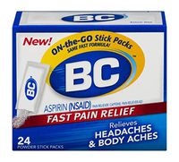 BC Powder | Fast Pain Relief | Aspirin (NSAID) & Caffeine | 24 Count | 2 Pack