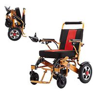 HWZLOIK Wheelchair, All-Aluminum Electric Wheelchair Lithium Battery Folding, with Adjustable Speed Joystick Control, Size 100 95 60cm
