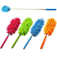 4 Pack Duster Brushes, Lainrrew Washable Extendable Microfiber Dusting Brush for Home Office Car, High Efficient & Quick Cleaning