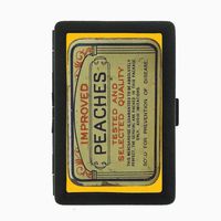 Vintage Condom Tin Peaches Black Color Metal Cigarette Case Holder Box D-036
