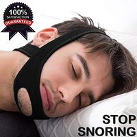 Snoring Chin Strap – noring Solution and Anti Snoring Devices - Snoring Chin Strap - Stop Snoring Sleep Aid for Men and Women Black