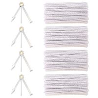 KINAKE 4 Packs Pipe Tamper Tool Stainless Steel Pipe Cleaner Tobacco Pipe Reamer Tamper Pokers Tool with 200 pcs Cleaning Brush for Pipes