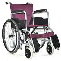 Light Transport Wheelchair Foldable Portable Steel Tube Soft Seat for The Elderly Disabled for Storage and Transportation
