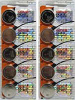 Maxell or Sony CR2025 - 2 Packs of 5 Premium Batteries USA + 1 Free CR2025