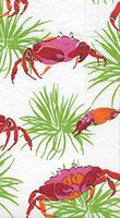 Entertaining with Caspari Crabby Guest Towels, Ivory, Pack of 15