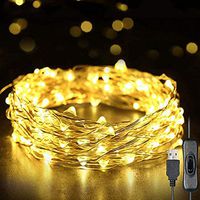 Light Light,12m 120 LED Lights USB Rope Lights IP65 Waterproof Wire Warm Christmas Tree Holiday Decoration String Light 12m 120led