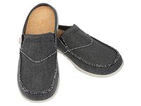 Spenco Men's Siesta Canvas Slide Sandals | Color Charcoal Grey | Casual Kick-on/Kick-Off Style. (14)