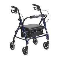 Drive Junior Rollator Rolling Walker with Padded Seat, Blue, Model - 301PSBN