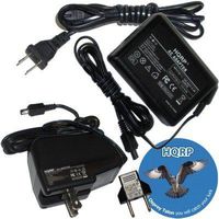HQRP Kit (Desk + Wall) AC Adapter/Charger Compatible with JVC GR-D372 GR-D372U GR-D372US GR-D375 Camcorder with USA Cord & Euro Plug Adapter, Coaster
