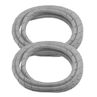 2 Pack MD Premium 8' Cord Cover Prevents Cord Tangling - Silver