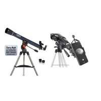 Celestron - AstroMaster 70AZ Telescope - Refractor Telescope - Adjustable Height Tripod with Basic Smartphone Adapter 1.25" Capture Your Discoveries, Black