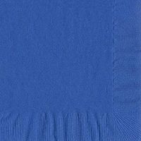 600 Royal Blue (12 Pks of 50) 2 Ply 13" X 13" Plain Solid Color Luncheon Dinner Napkins