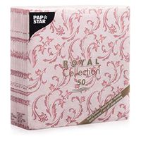 Papstar Cloth-Like Paper Disposable Dinner Napkins, 16”x16” ¼ Fold, 50 Pack, 12 Different Color options, Damascato Design