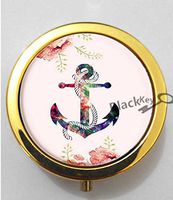 BlackKey Anchor Different Anchors 3-Compartment Decorative Pocket Gift Box Case Organizer for Pill, Color 2 -116