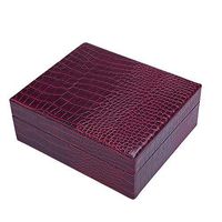 Cigar Box Double-Layer Westwood Double-Layer Finishing Type Humidor Crocodile Pattern Portable Car Cigar Box, 230x220x100mm Gifts (Size : 230x220x100mm)