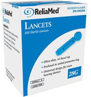 Reliamed Safety Seal Lancets, 28g, 100 per box - Item - ZPL10028A