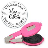 Custom Monogram Address Embosser - Personalized Round Seal - Insert Only - Style EM034