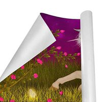 Gift Wrapping Paper Roll Unicorn Floral Purple for Birthday,Holiday,Wedding,Baby Shower Gift Wrap - 3Rolls - 58inch x 23inchPerRoll